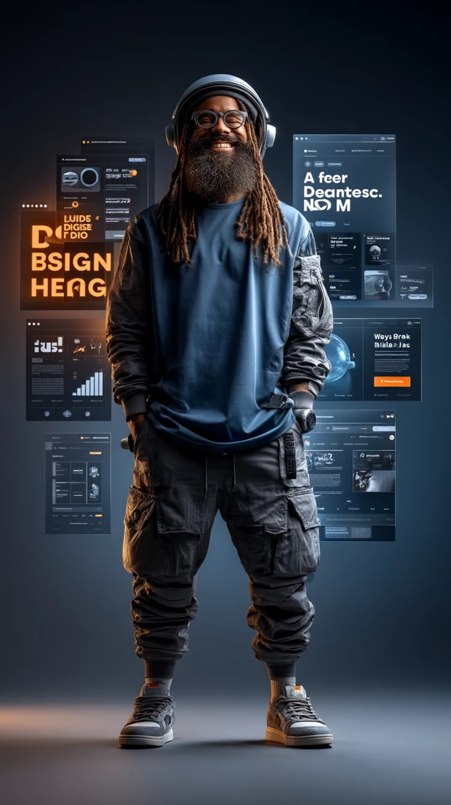 Sci-Fi Business Concept: Digital Marketing and Design