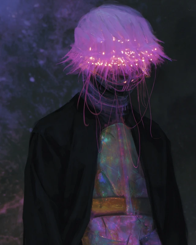 Scyphozoapunk Jellyfish Cyberpunk Illustration