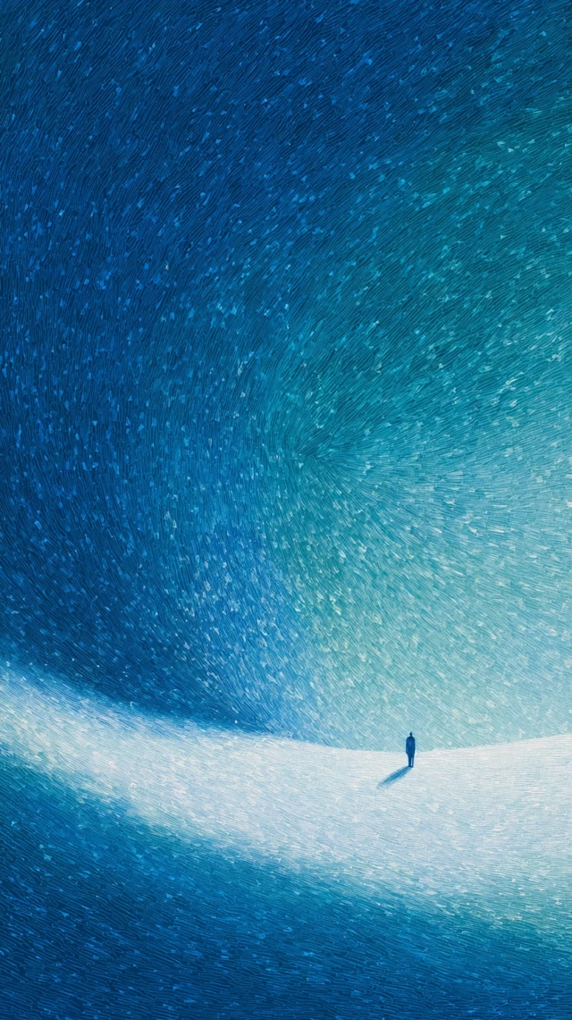 Dreamy Watercolor Painting Silhouette of Man