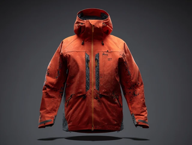 Orange Pioneer Snow Jacket for Exploration