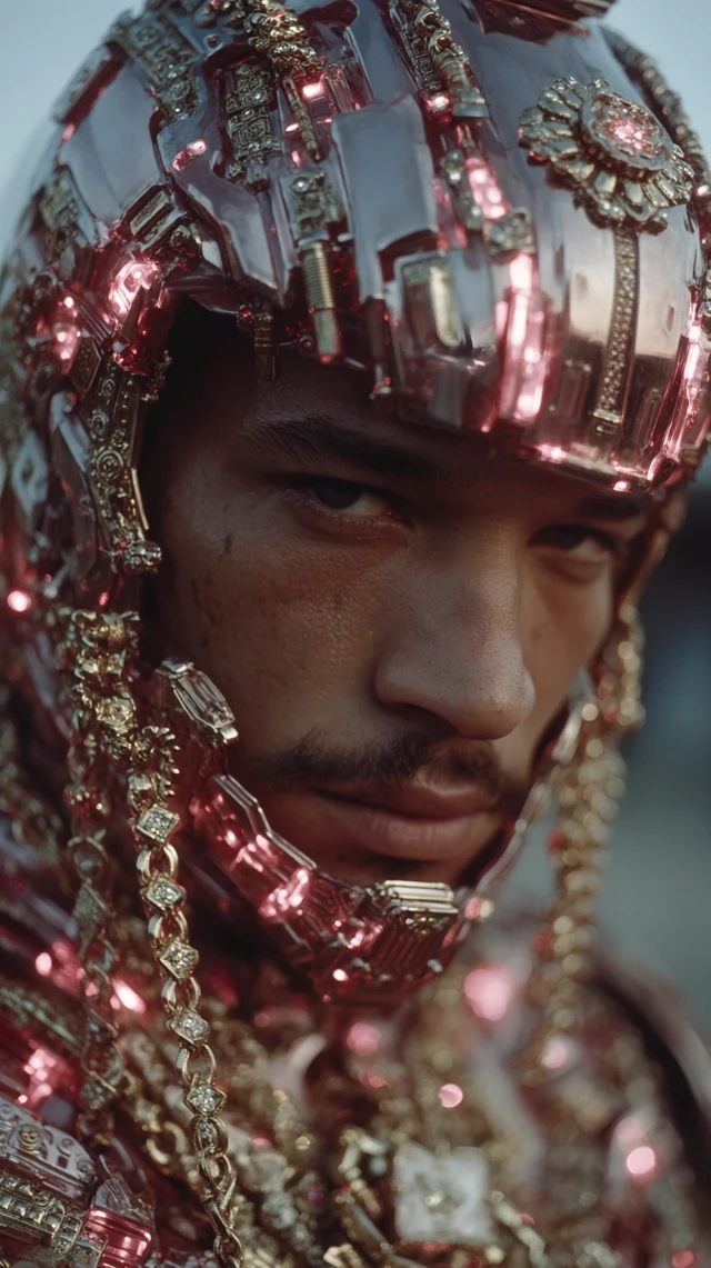 Cybernetic Egyptian Portrait in Dystopian Cairo