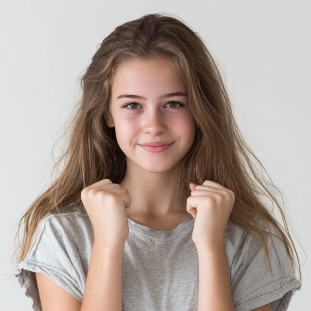 Smiling Girl Portrait High Detail Photography