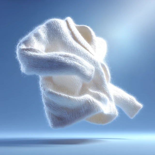 Luxury White Wool Sweater: Floating Elegance