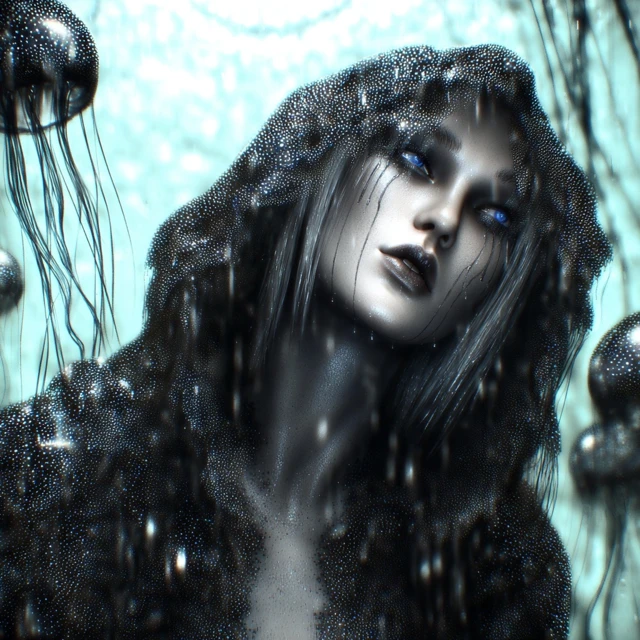 Hyper Realistic Jellyfish Queen Underwater Scene