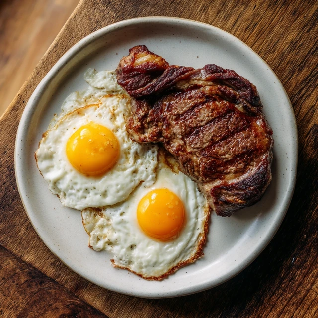 Ribeye Steak and Eggs Carnivore Plate