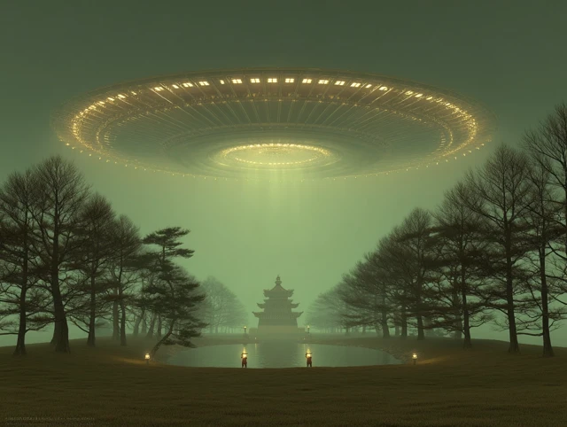 UFO Abduction Cinematic SciFi Art