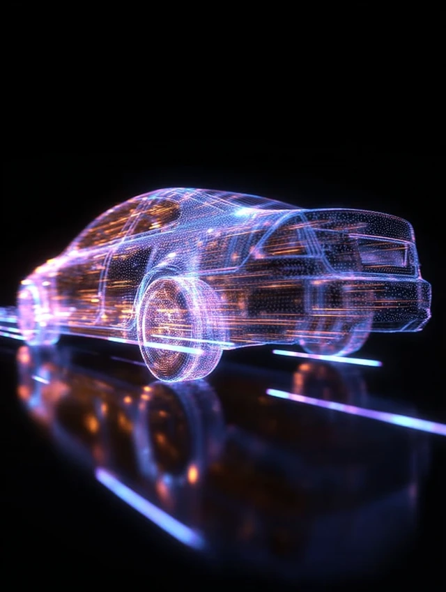 Xray Car Long Exposure Futuristic Energy Flow