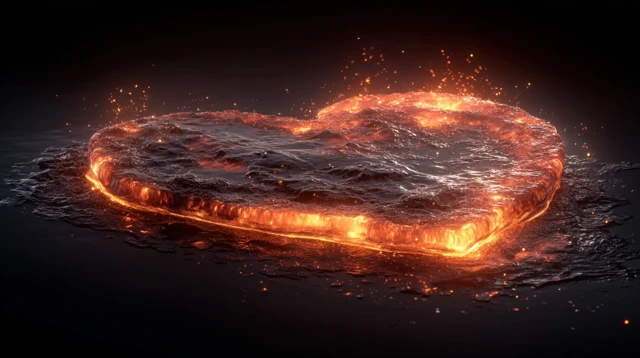 Burning Heart 3D Water Art