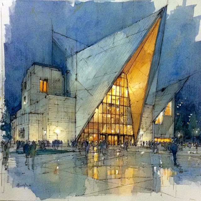 Denver Art Museum Sketch Blade Runner Inspired
