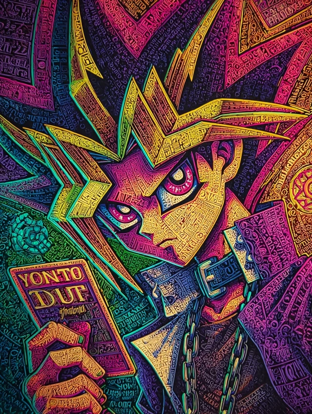 Yugi Mutou Mosaic Ink Art Epic Artwork