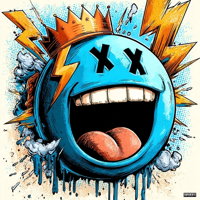 Smiley Face Graffiti Logo Beach Punk Vibe