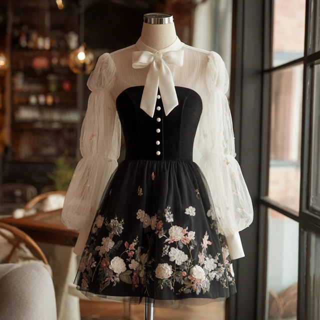 Korean Mini Dress Elegant and Cute Design