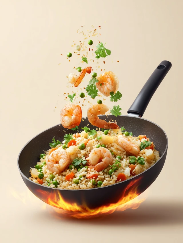 Delicious Shrimp Fried Rice with Fresh Ingredients