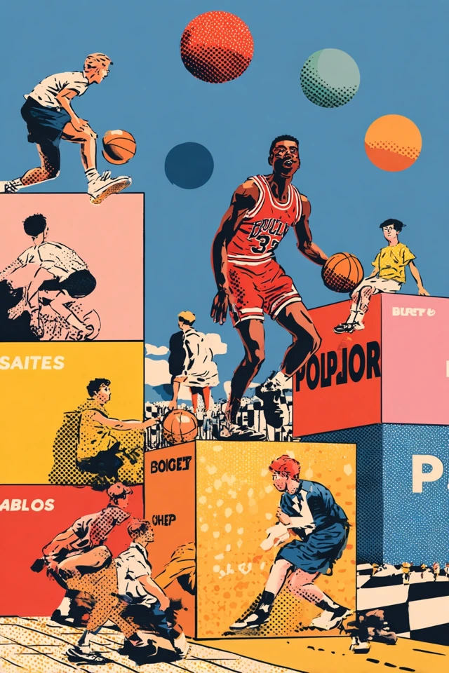 Pop Art Illustration of Sports and Classes