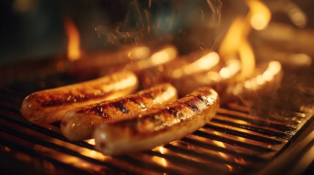 Grilled Hot Dogs Golden Hour Photography