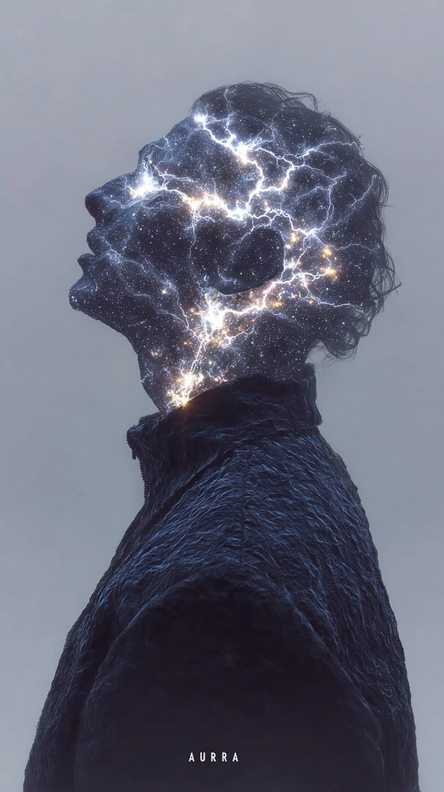 Surreal Portrait of Cosmic Aura