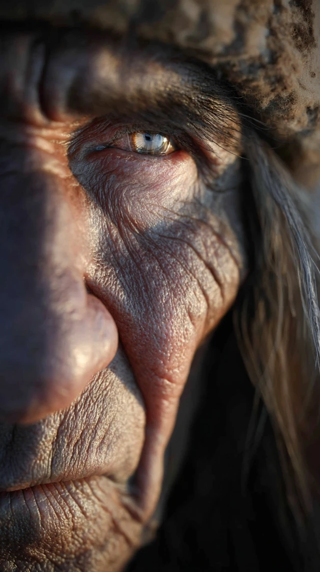 Apache Native American Portrait Photorealistic