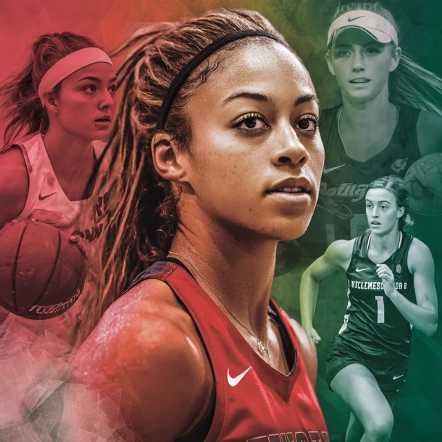 College Women Athletes Basketball Softball Golf TrackField