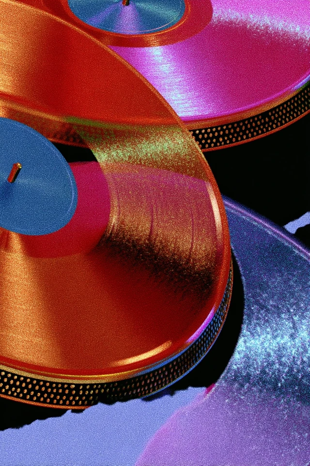 Modern DJ Party Poster Pink Orange Lavender