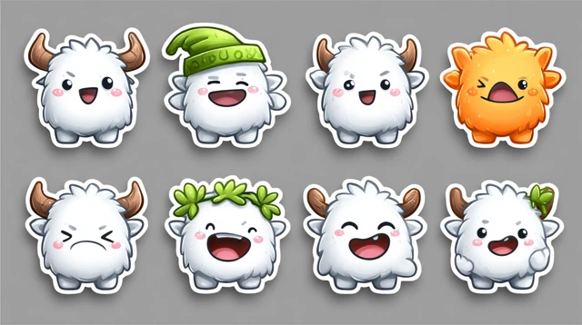 Cute Shaman Sticker Pack Various Moods