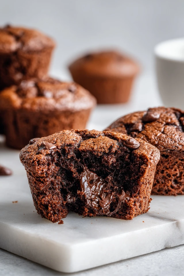 Air Fryer Brownie Cupcakes Fudgy Interior