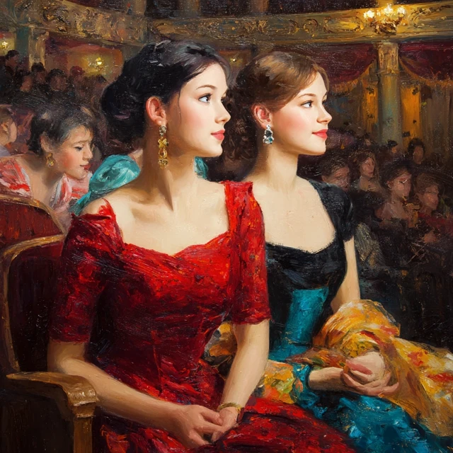Two Women in St Petersburg Theater