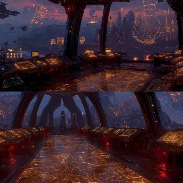 Sky Killer Command Center Futuristic War Room