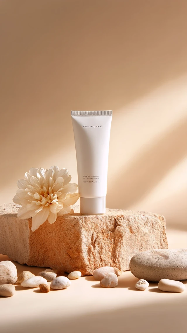 Skincare Product Display: Serene and Luxurious
