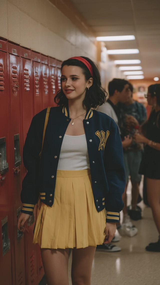 Snow White in High School Retro Photo