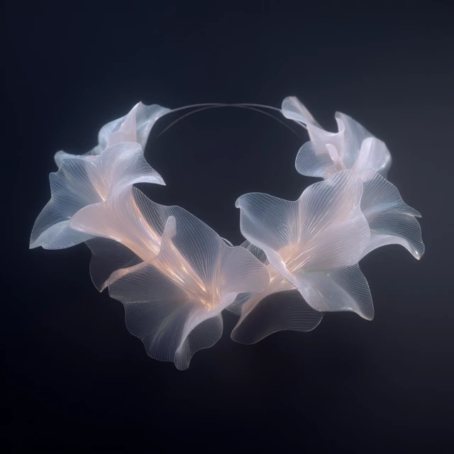 Floral Necklace 3D Printed Jewelry Design