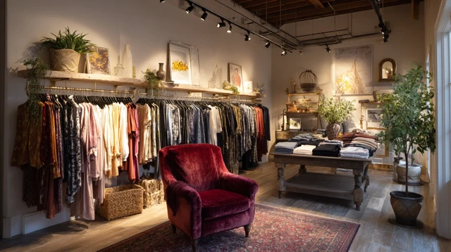 Cozy Boutique Interior Exclusive Shopping Experience