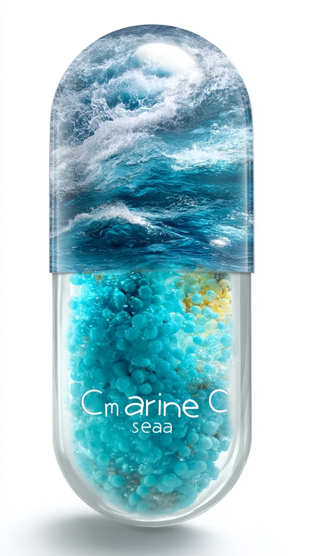 Marine Vitamin C Capsule Product Photography