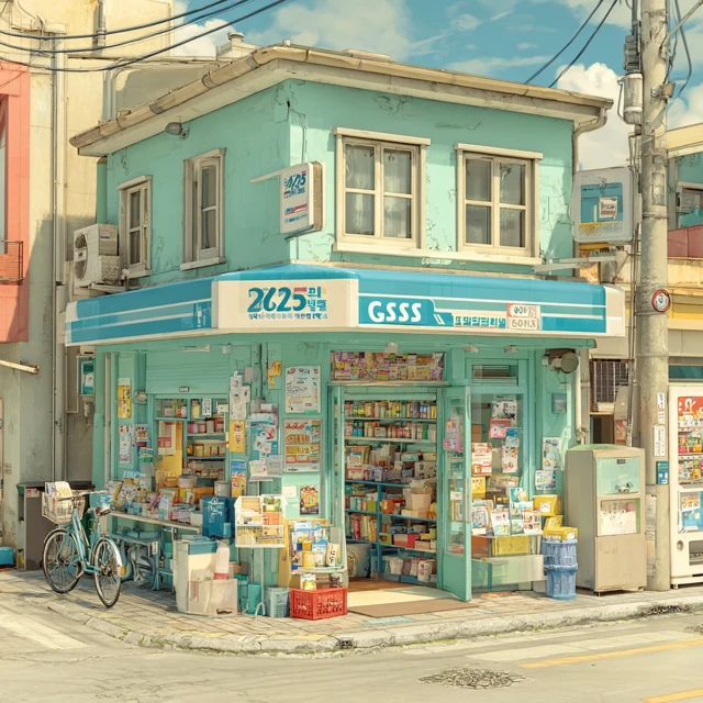 Korean Convenience Store GS25 Urban Scene