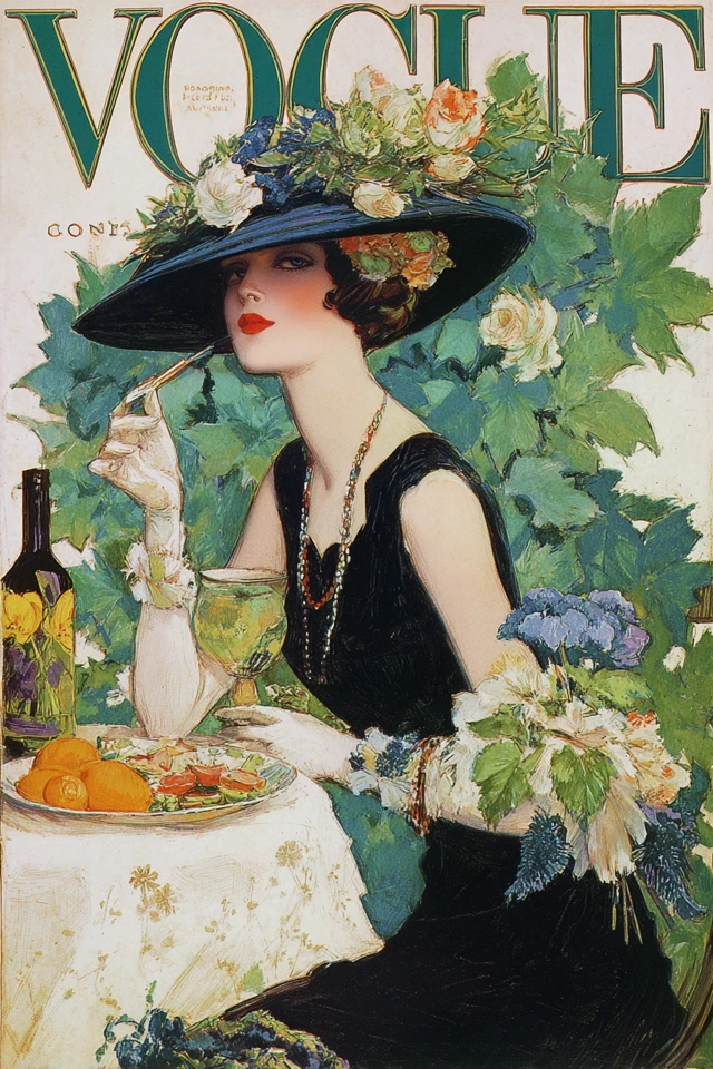 Vogue Magazine Cover May 1 1915 Vintage Art