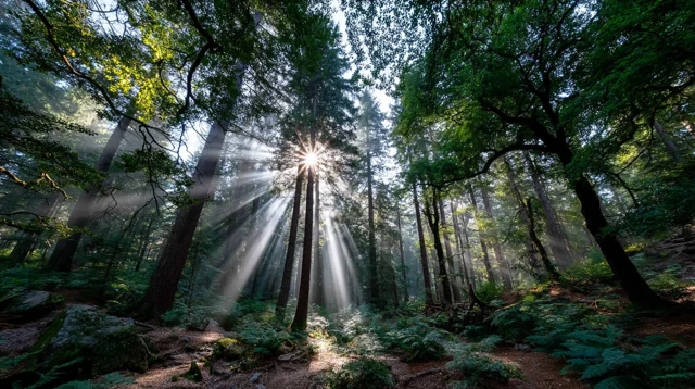 Enchanted Forest Sunlight Nature Photography