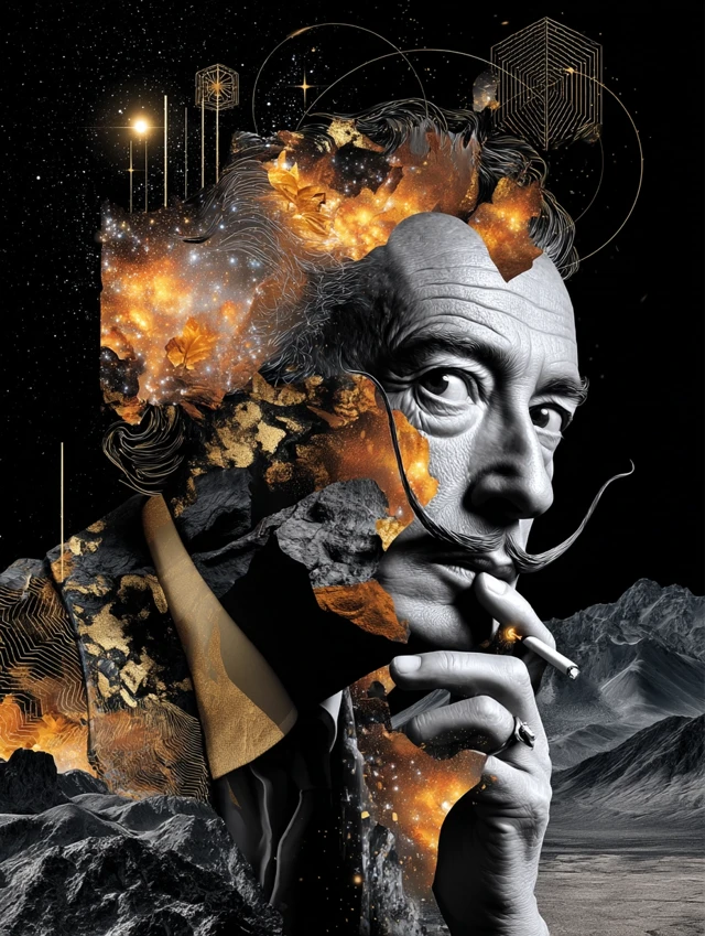 Galaxies and Stars Art Inspired by Salvador Dali