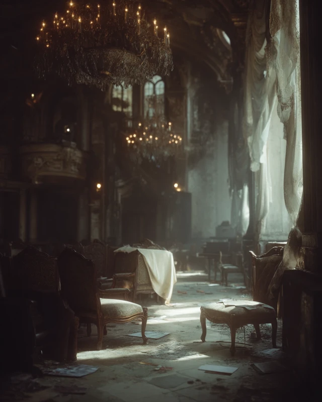 Abandoned Opera House Lobby Scene