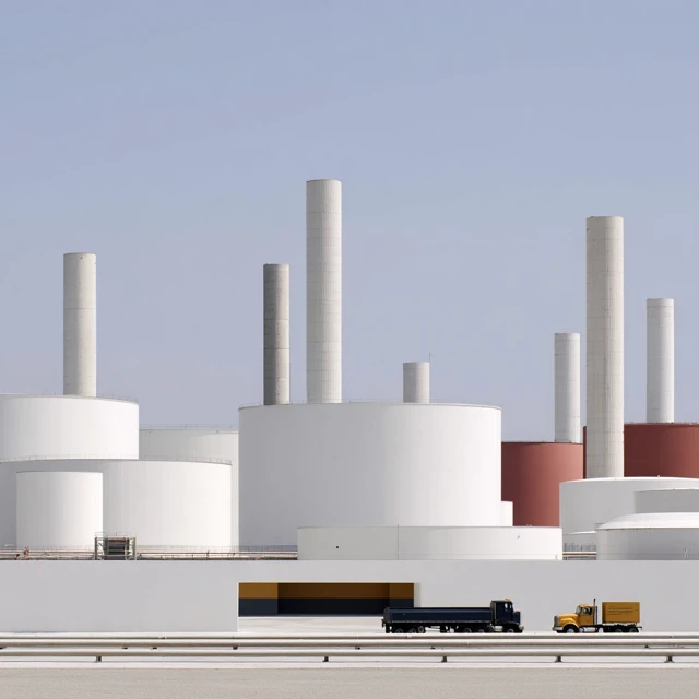 Oil Refinery Exterior: Industrial Architecture