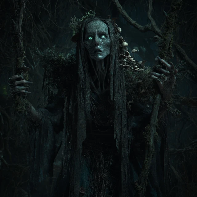 Baba Yaga: Photorealistic Slavic Crone Fantasy Art