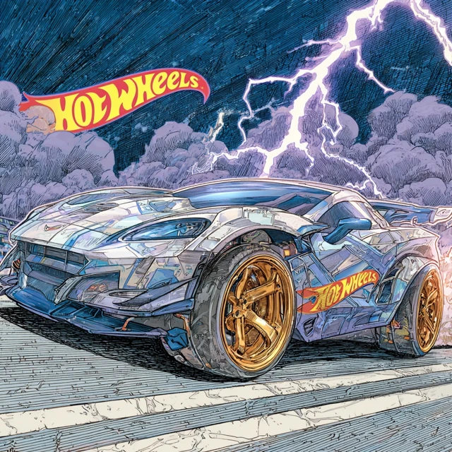 Storm XMen Hot Wheels Car Comic Art