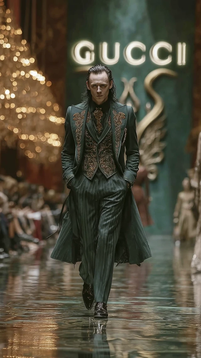 Gucci Runway Elegance Model Inspired by Tom Hiddleston