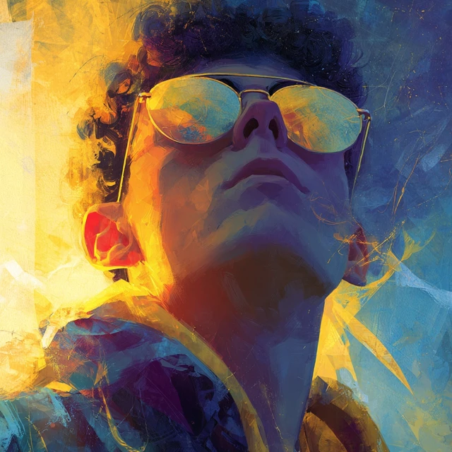 Stylish Portrait of a Man in Sunglasses