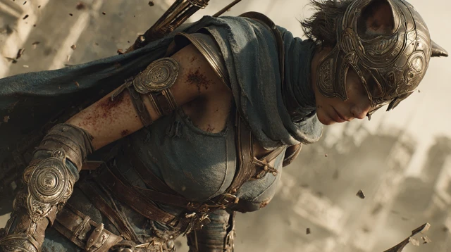Cat Woman Warrior Battle Fantasy