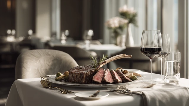 Tomahawk Steak Fine Dining Restaurant Food Photography