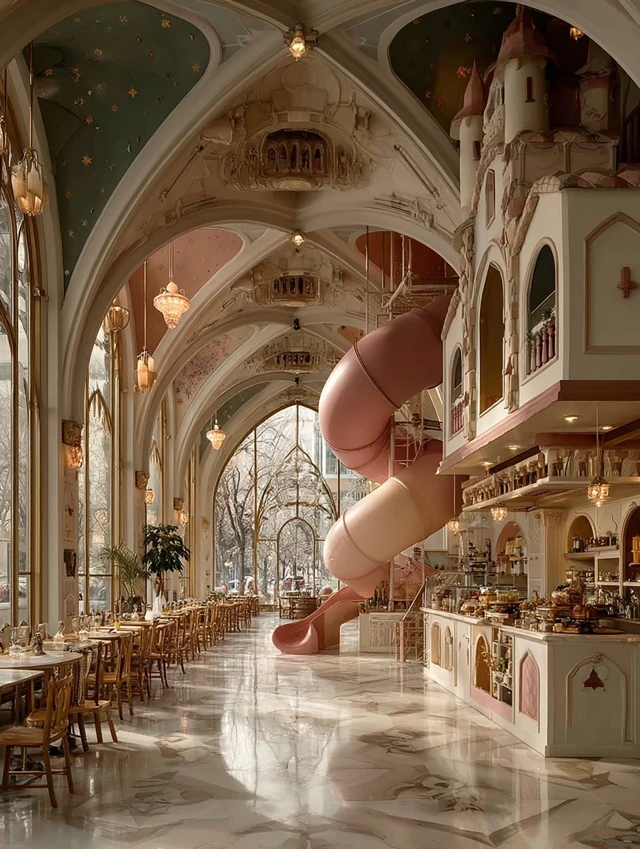Dreamy Childrens Restaurant Gaudi Style Interior