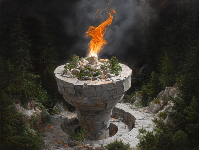 Ethereal Eternal Flame Burning Bright