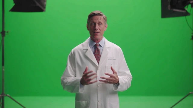 American Doctor Talking in Front of a Green Screen