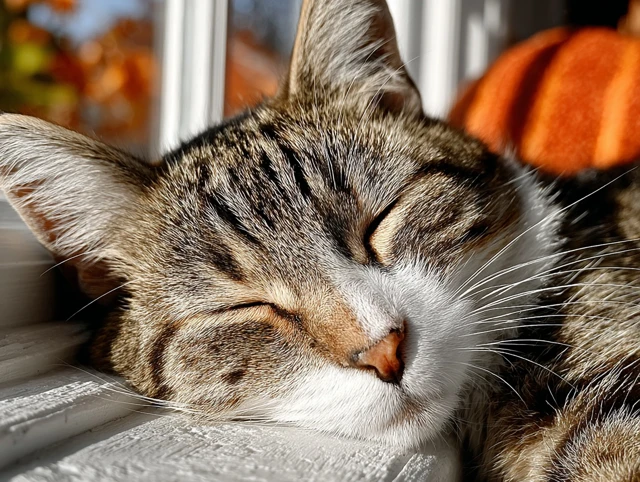 Chinese Li Hua Cat Lounging in Sunlight