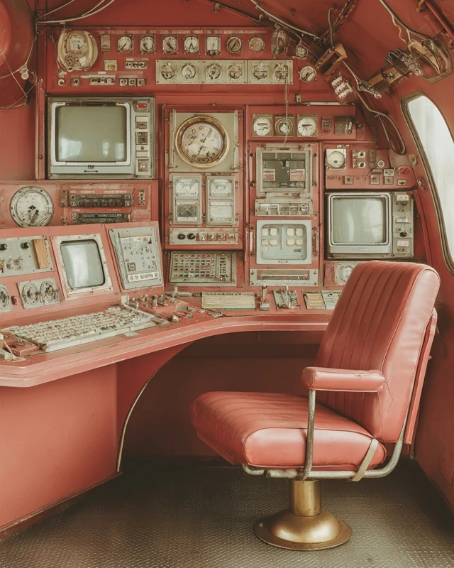 Abandoned Soviet Control Room Retrofuturistic