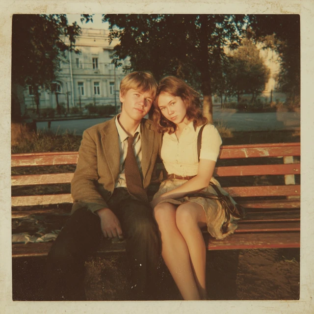 1970s Russian Couple Luhansk Portrait